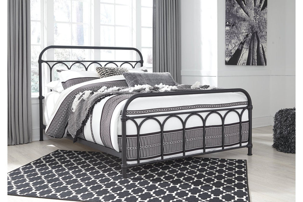 Nashburg Black Queen Metal Bed - B280-681 - Gate Furniture