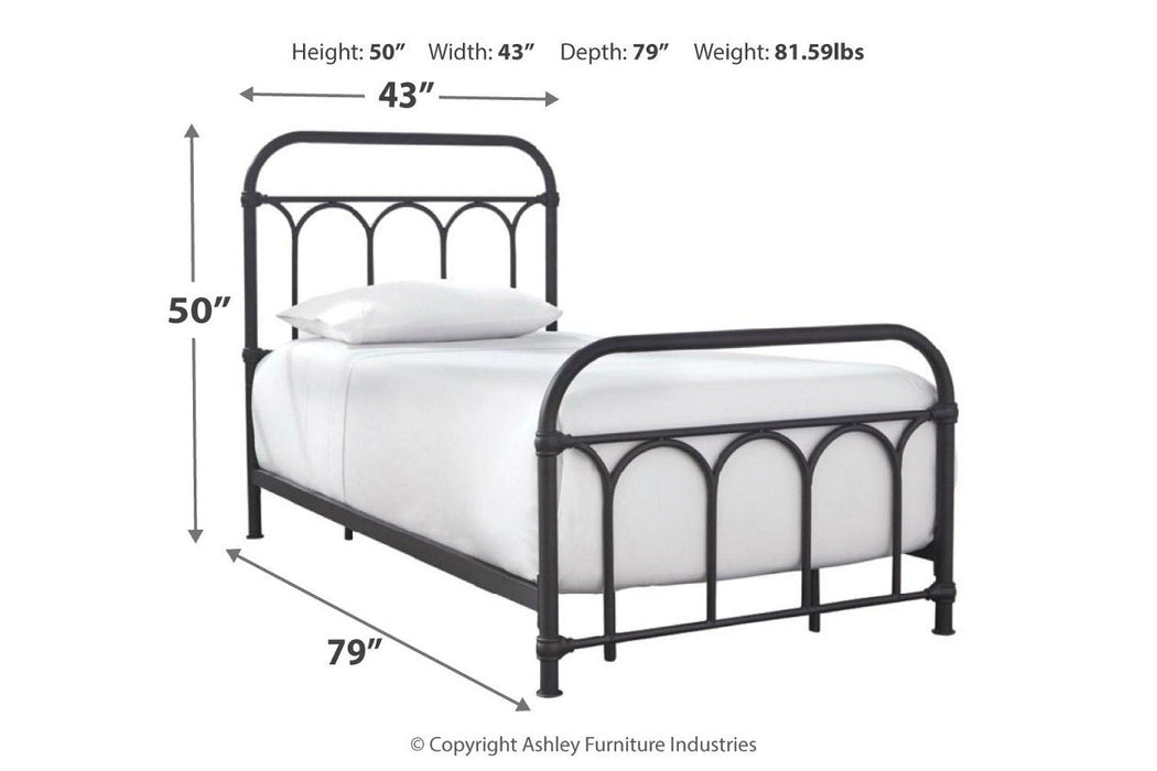 Nashburg Black Twin Metal Bed - B280-671 - Gate Furniture