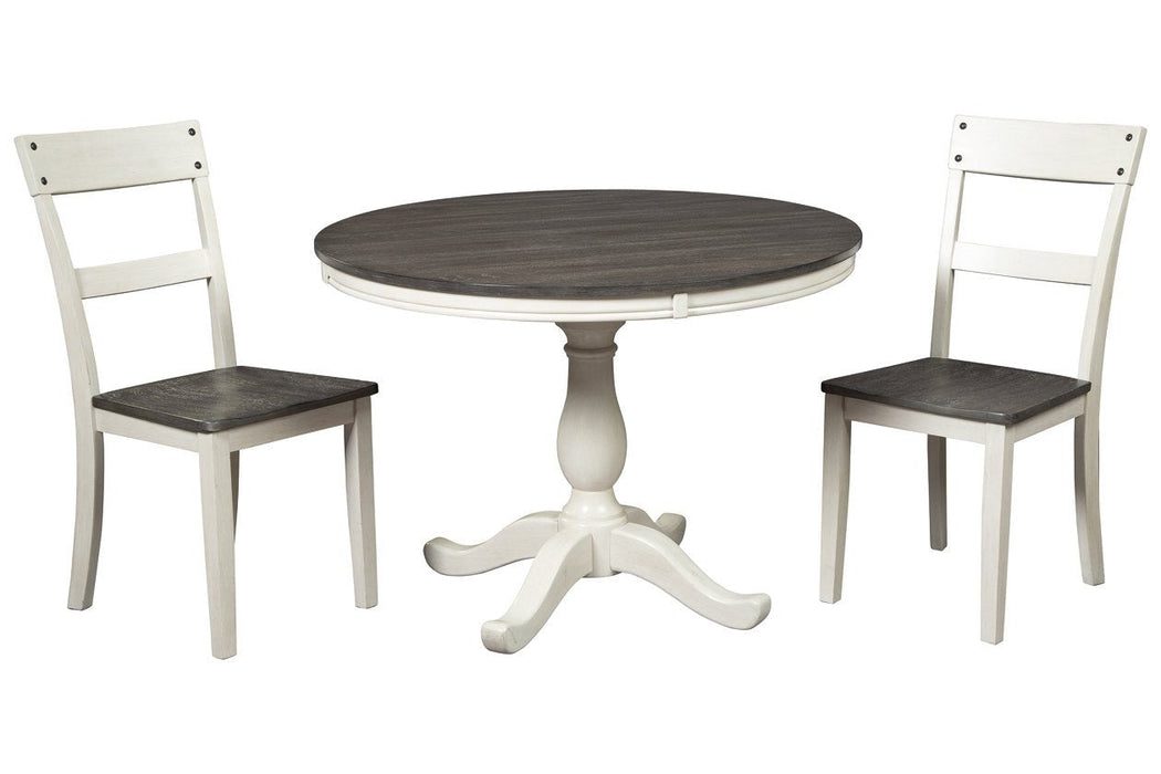 Nelling Two-tone Dining Table Base - D287-15B - Gate Furniture