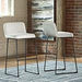 Nerison Beige Bar Height Bar Stool (Set of 2) - D225-330 - Gate Furniture