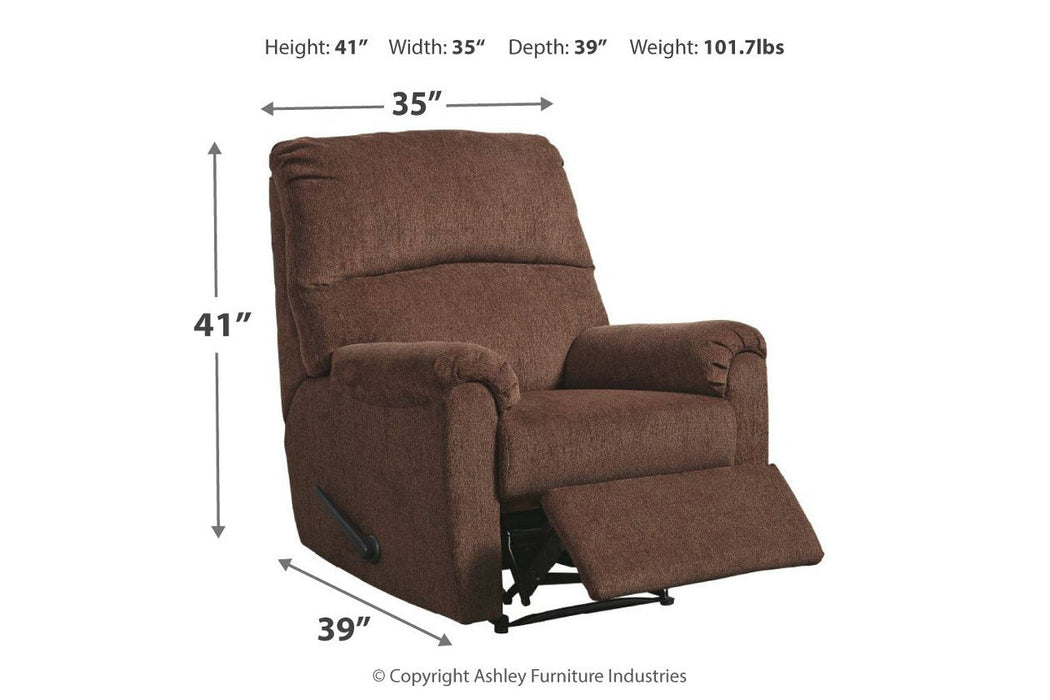 Nerviano Chocolate Recliner - 1080229 - Gate Furniture