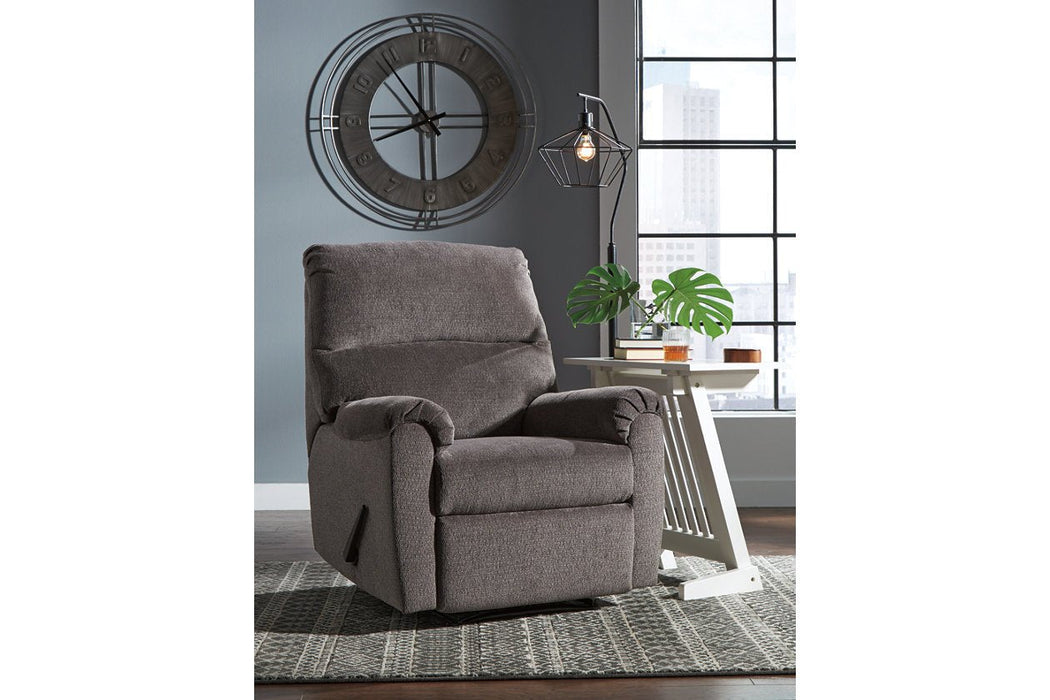 Nerviano Gray Recliner - 1080329 - Gate Furniture
