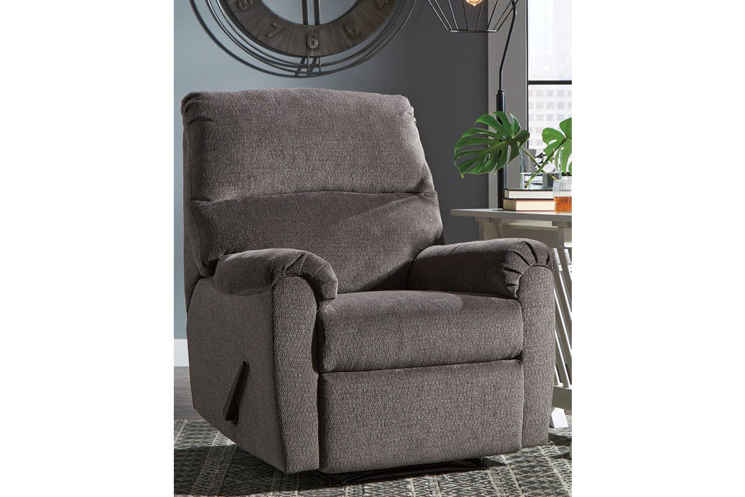Nerviano Gray Recliner - 1080329 - Gate Furniture