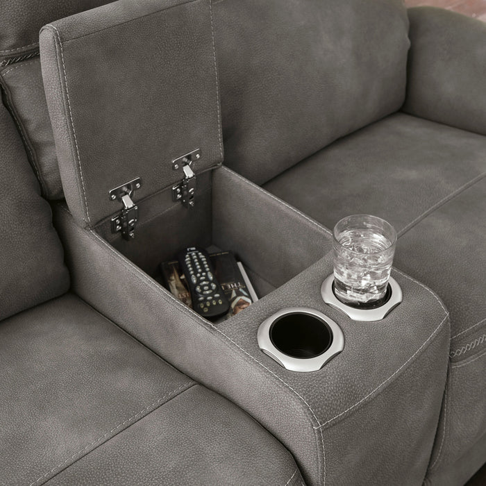 Next-Gen DuraPella Slate Power Reclining Living Room Set - Gate Furniture