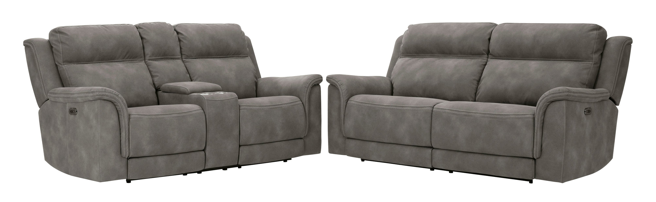 Next-Gen DuraPella Slate Power Reclining Living Room Set - Gate Furniture