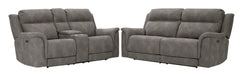 Next-Gen DuraPella Slate Power Reclining Living Room Set - Gate Furniture