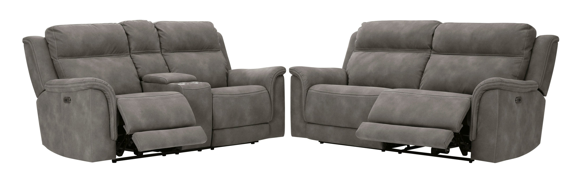 Next-Gen DuraPella Slate Power Reclining Living Room Set - Gate Furniture