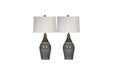 Niobe Multi Gray Table Lamp (Set of 2) - L123884 - Gate Furniture