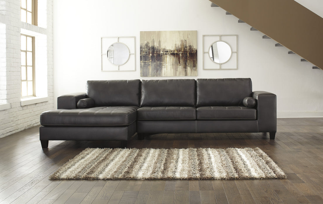 Nokomis Charcoal LAF Sectional - Gate Furniture