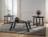Noorbrook Black/Pewter Table (Set of 3) - T351-13 - Gate Furniture
