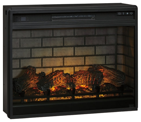 Noorbrook Black XL TV Stand w/Fireplace Option - Gate Furniture