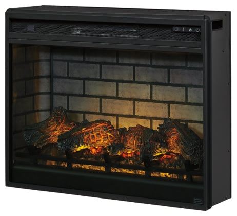 Noorbrook Black XL TV Stand w/Fireplace Option - Gate Furniture