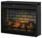 Noorbrook Black XL TV Stand w/Fireplace Option - Gate Furniture