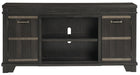 Noorbrook Black XL TV Stand w/Fireplace Option - Gate Furniture
