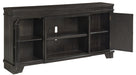 Noorbrook Black XL TV Stand w/Fireplace Option - Gate Furniture