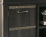 Noorbrook Black XL TV Stand w/Fireplace Option - Gate Furniture