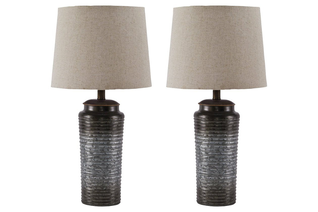 Norbert Gray Table Lamp (Set of 2) - L204064 - Gate Furniture