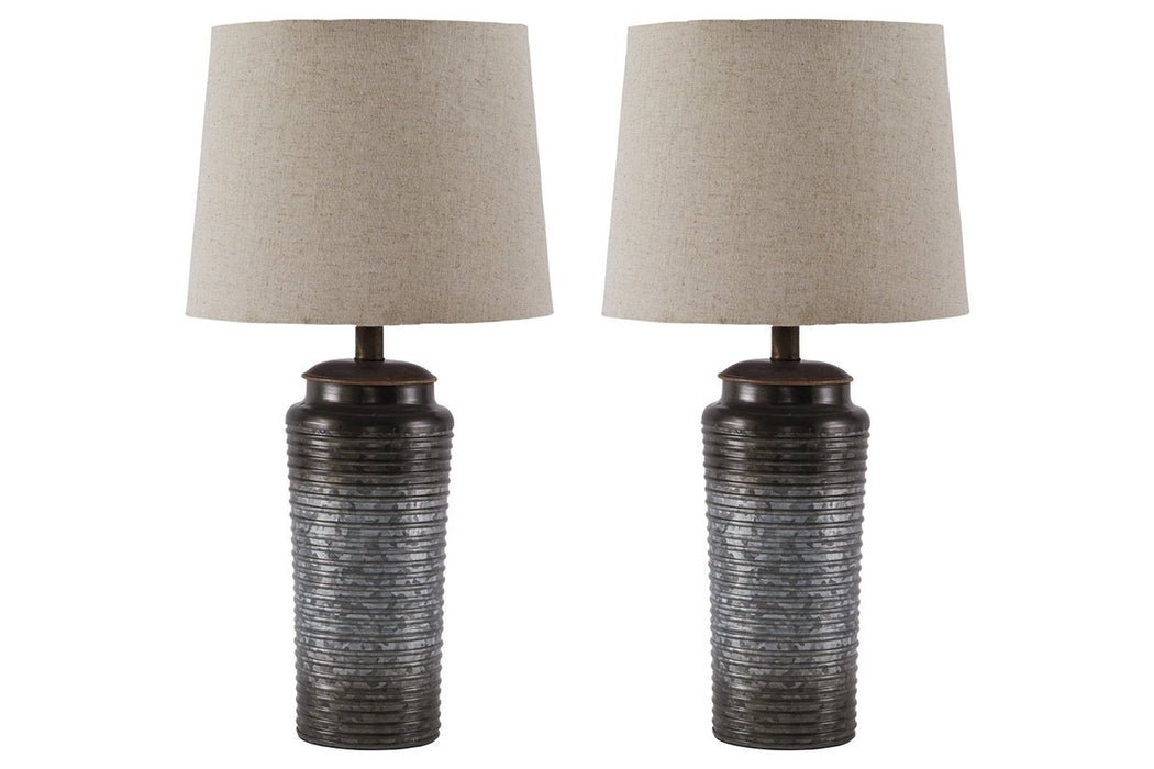 Norbert Gray Table Lamp (Set of 2) - L204064 - Gate Furniture