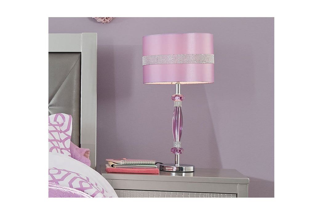 Nyssa Purple Table Lamp - L801524 - Gate Furniture