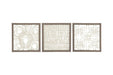 Odella Cream/Taupe Wall Decor (Set of 3) - A8010009 - Gate Furniture