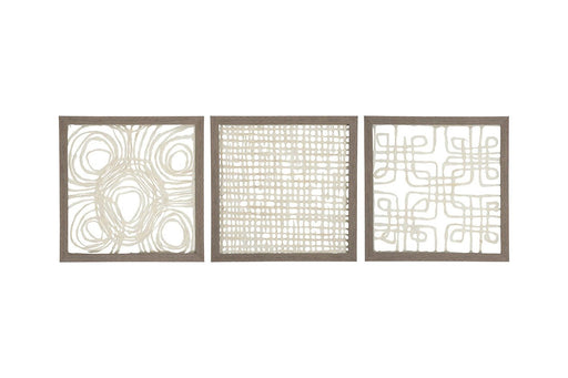 Odella Cream/Taupe Wall Decor (Set of 3) - A8010009 - Gate Furniture