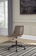 Office Chair Program Brown Home Office Desk Chair - H200-01 - Gate Furniture