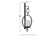 Ogaleesha Brown Wall Sconce - A8010036 - Gate Furniture