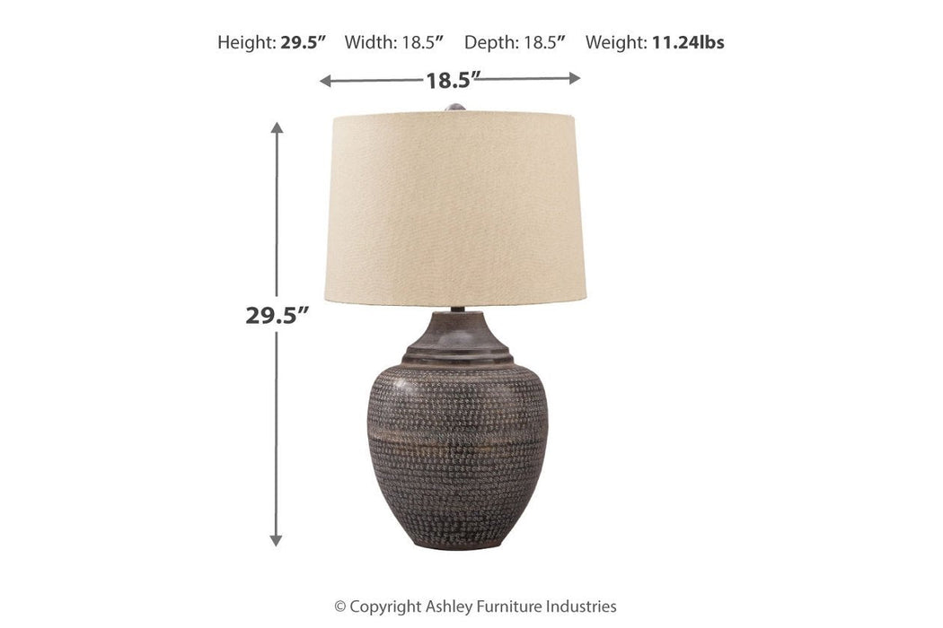 Olinger Brown Table Lamp - L207404 - Gate Furniture