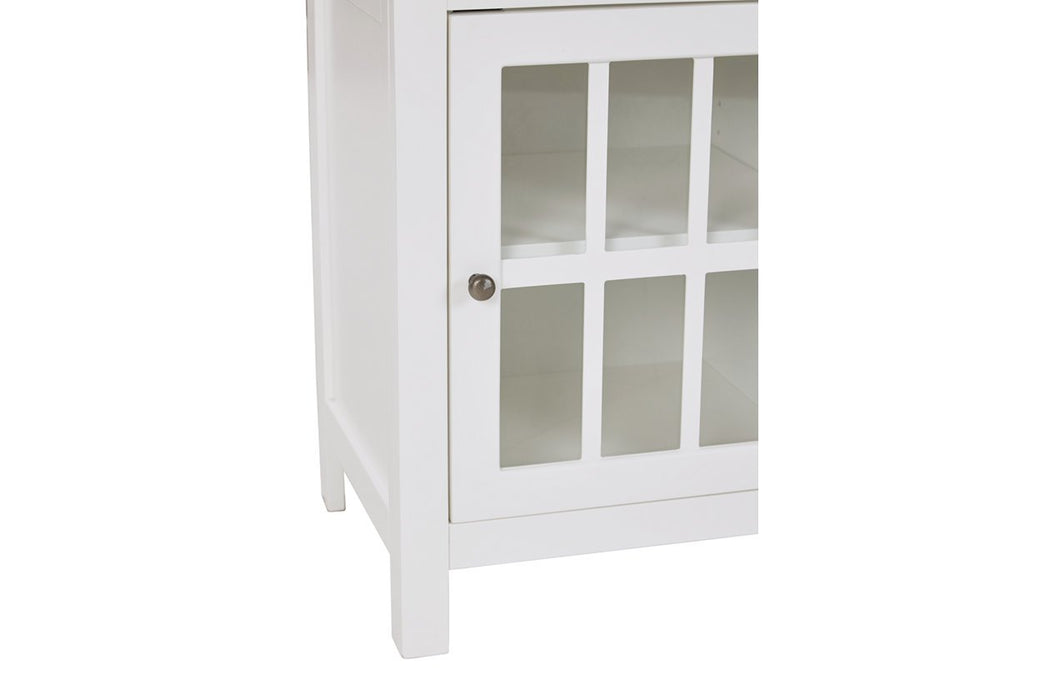 Opelton White Accent Cabinet - A4000377 - Gate Furniture