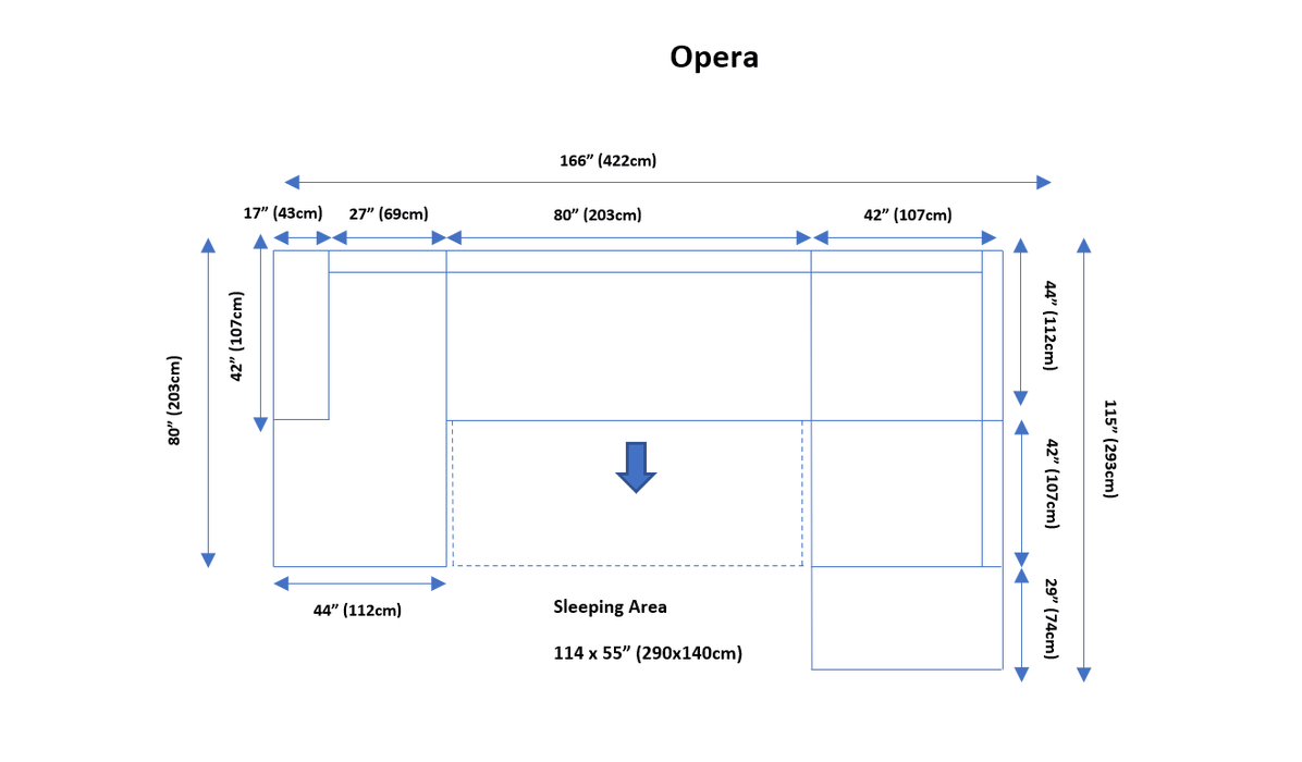 Opera Sectional Left With Bed And Storage - i33379 - In Stock Furniture