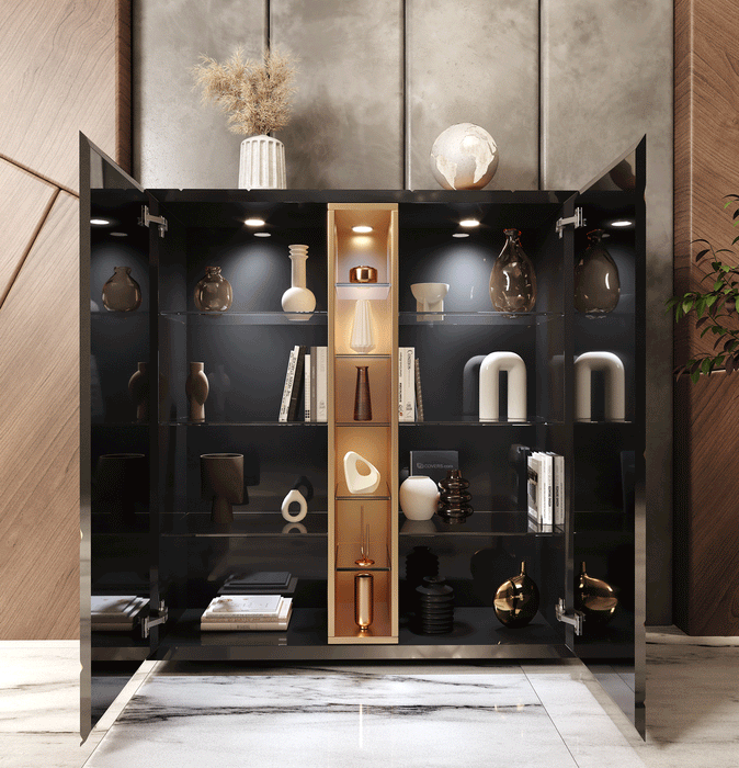 Oro Black Dining Room Set - Gate Furniture