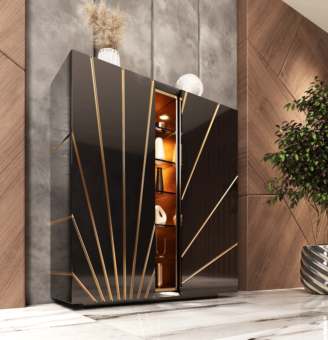 Oro Black Dining Room Set - Gate Furniture