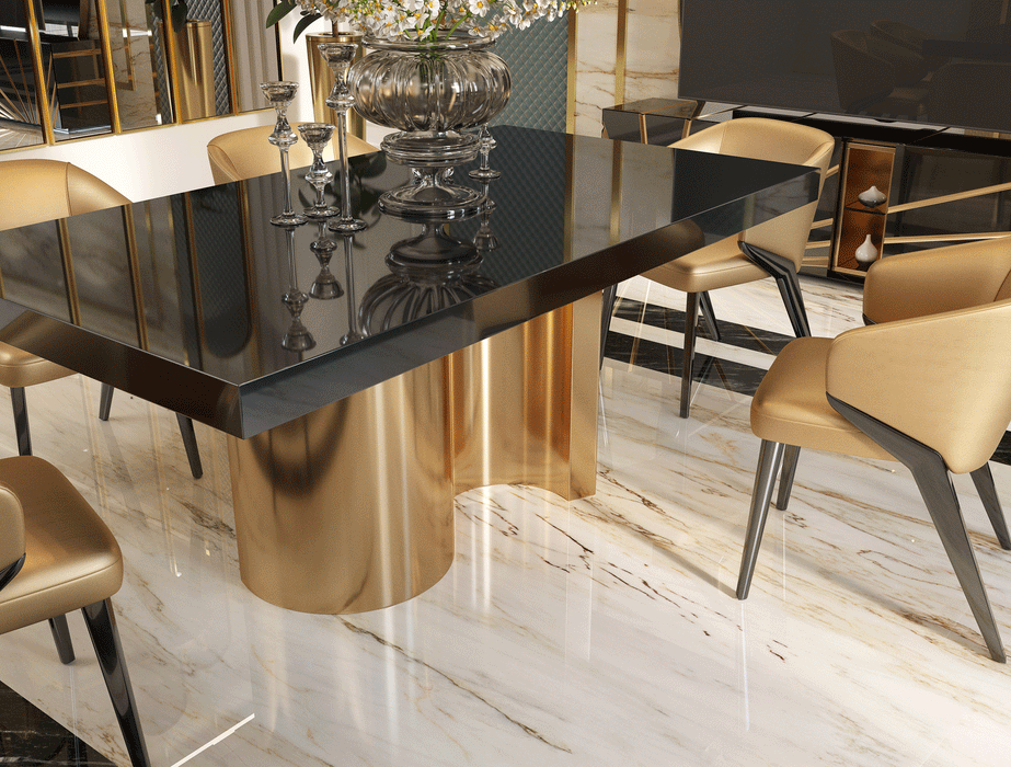 Oro Black Dining Room Set - Gate Furniture