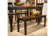 Owingsville Black/Brown Dining Bench - D580-00 - Gate Furniture
