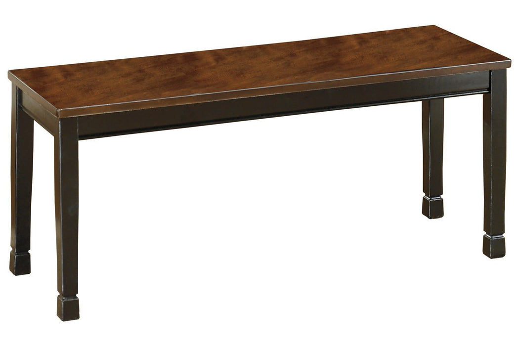 Owingsville Black/Brown Dining Bench - D580-00 - Gate Furniture