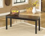 Owingsville Black/Brown Dining Bench - D580-00 - Gate Furniture