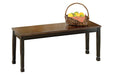 Owingsville Black/Brown Dining Bench - D580-00 - Gate Furniture