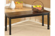 Owingsville Black/Brown Dining Bench - D580-00 - Gate Furniture