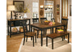 Owingsville Black/Brown Dining Bench - D580-00 - Gate Furniture
