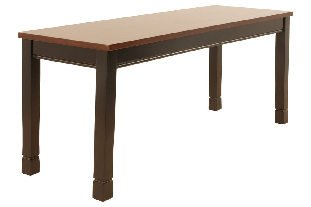 Owingsville Black/Brown Dining Bench - D580-00 - Gate Furniture