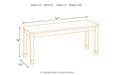 Owingsville Black/Brown Dining Bench - D580-00 - Gate Furniture