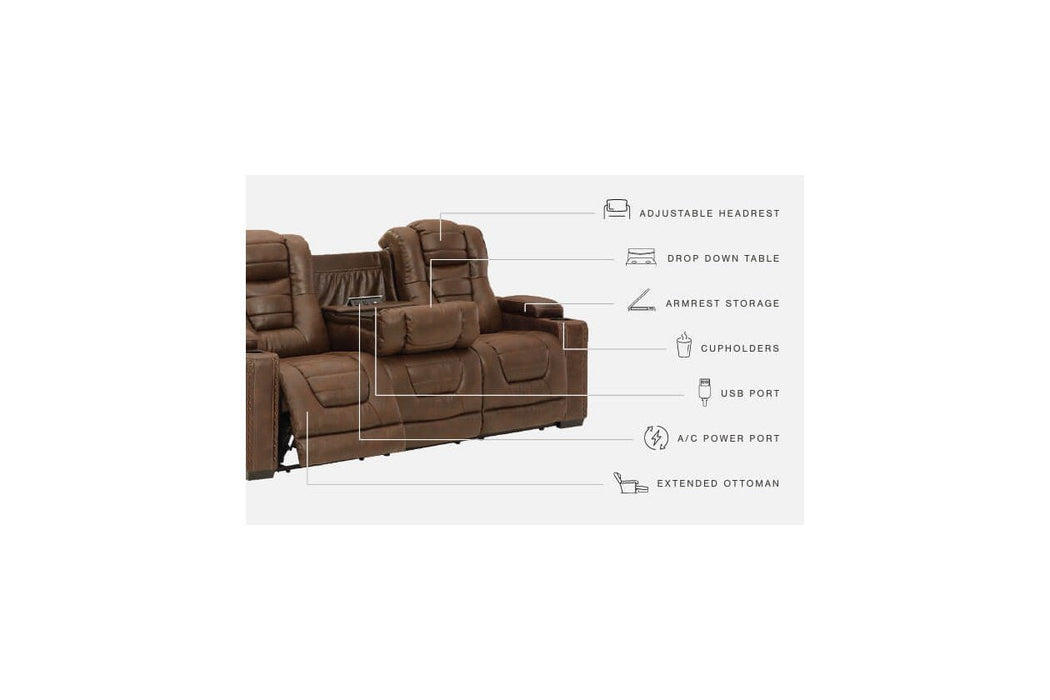 Owner's Box Thyme Power Reclining Sofa - 2450515 - Gate Furniture