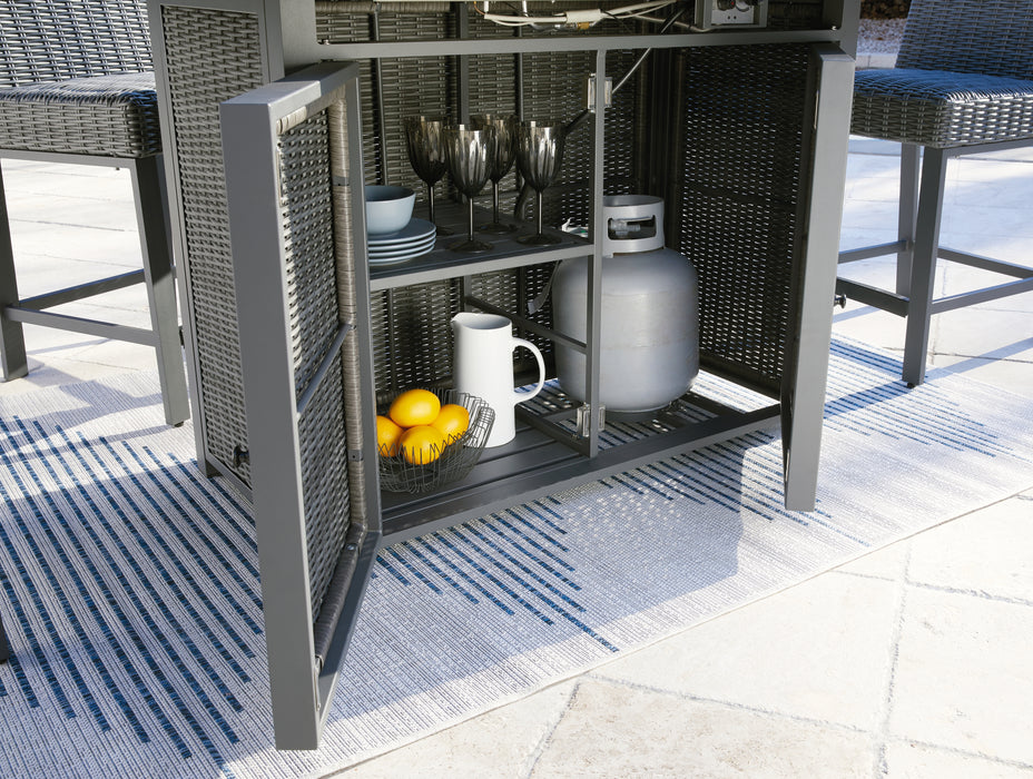 Palazzo Outdoor Bar Table with Fire Pit - P520-665 - In Stock Furniture