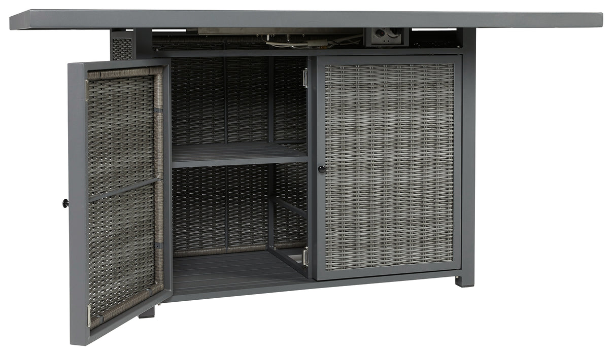 Palazzo Outdoor Bar Table with Fire Pit - P520-665 - In Stock Furniture