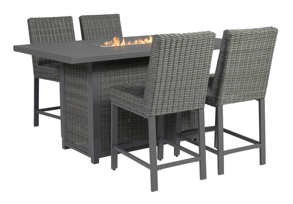 Palazzo Outdoor Counter Height Dining Table with 4 Barstools - Gate Furniture