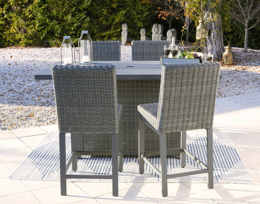 Palazzo Outdoor Counter Height Dining Table with 4 Barstools - Gate Furniture
