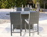 Palazzo Outdoor Counter Height Dining Table with 4 Barstools - Gate Furniture