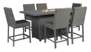 Palazzo Outdoor Counter Height Dining Table with 6 Barstools - Gate Furniture
