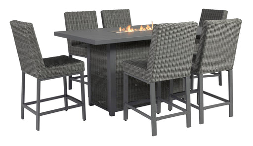 Palazzo Outdoor Counter Height Dining Table with 6 Barstools - Gate Furniture