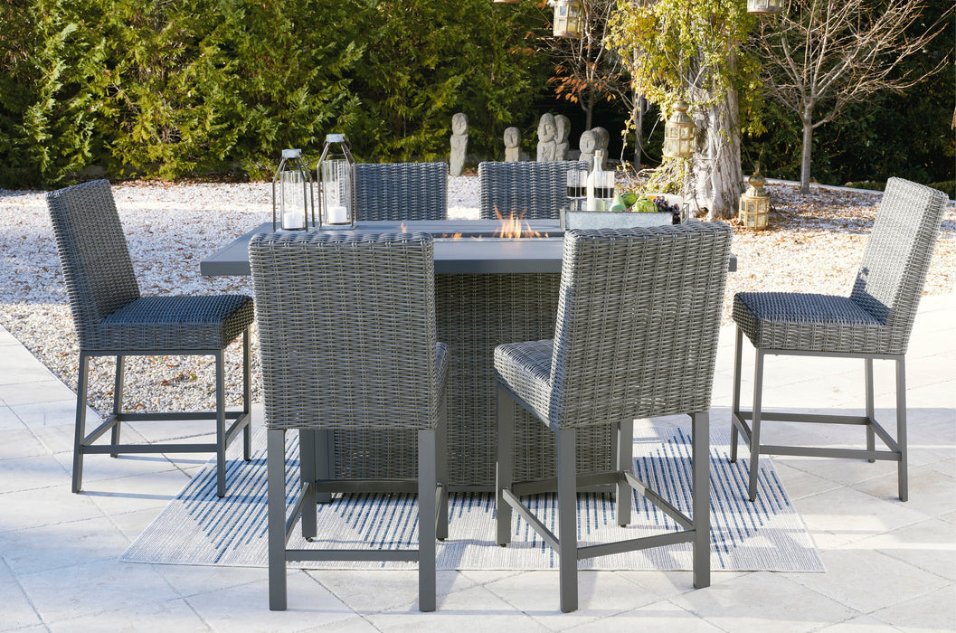 Palazzo Outdoor Counter Height Dining Table with 6 Barstools - Gate Furniture